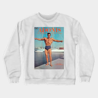 ADONIS - Vintage Physique Muscle Male Model Magazine Cover Crewneck Sweatshirt